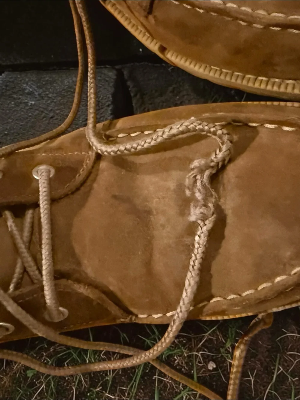 Timberland Men's Tan Suede Lace-Up Moc Toe Boots